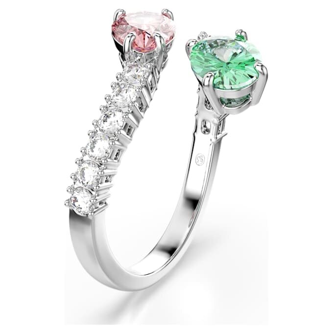 Anel aberto Ariana Grande X Swarovski com cortes mistos, multicolorido, banhado a ródio Anel aberto Ariana Grande X Swarovski com cortes mistos, multicolorido, banhado a ródio