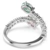 Anel aberto Ariana Grande X Swarovski com cortes mistos, multicolorido, banhado a ródio Anel aberto Ariana Grande X Swarovski com cortes mistos, multicolorido, banhado a ródio