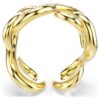 Anel aberto Dextera com corte redondo, branco, banhado a dourado Anel aberto Dextera com corte redondo, branco, banhado a dourado
