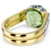 Anel Chroma com corte em almofada, multicolorido, banhado a ouro Anel Chroma com corte em almofada, multicolorido, banhado a ouro