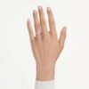 Anel com banda em V «Eternity», diamantes cultivados em laboratório, 0,25 ct no total, forma redonda, ouro branco de 14K Anel com banda em V «Eternity», diamantes cultivados em laboratório, 0,25 ct no total, forma redonda, ouro branco de 14K