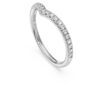 Anel com banda em V «Eternity», diamantes cultivados em laboratório, 0,25 ct no total, forma redonda, ouro branco de 14K Anel com banda em V «Eternity», diamantes cultivados em laboratório, 0,25 ct no total, forma redonda, ouro branco de 14K