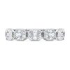 Anel com banda octogonal, diamantes cultivados em laboratório, 2,4 quilates no total, forma octogonal, ouro branco de 14 quilates Anel com banda octogonal, diamantes cultivados em laboratório, 2,4 quilates no total, forma octogonal, ouro branco de 14 quilates