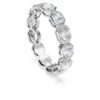 Anel com banda octogonal, diamantes cultivados em laboratório, 2,4 quilates no total, forma octogonal, ouro branco de 14 quilates Anel com banda octogonal, diamantes cultivados em laboratório, 2,4 quilates no total, forma octogonal, ouro branco de 14 quilates