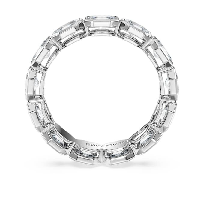 Anel com banda octogonal, diamantes cultivados em laboratório, 2,4 quilates no total, forma octogonal, ouro branco de 14 quilates Anel com banda octogonal, diamantes cultivados em laboratório, 2,4 quilates no total, forma octogonal, ouro branco de 14 quilates