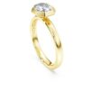 Anel com engaste octogonal, diamantes cultivados em laboratório, 1,0 ct no total, forma octogonal, ouro amarelo de 14K