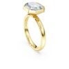 Anel com engaste octogonal, diamantes cultivados em laboratório, 3,0 Ct no total, forma octogonal, ouro amarelo de 14K