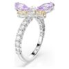 Anel com motivo Ariana Grande X Swarovski, cortes mistos, libélula, multicolorido, banhado a ródio Anel com motivo Ariana Grande X Swarovski, cortes mistos, libélula, multicolorido, banhado a ródio
