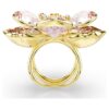 Anel com motivo Idyllia, cortes mistos, flor, multicolorido, banhado a ouro