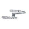 Anel de aliança aberto «Eternity» com diamantes cultivados em laboratório, 0,2 ct no total, forma redonda, ouro branco de 14K Anel de aliança aberto «Eternity» com diamantes cultivados em laboratório, 0,2 ct no total, forma redonda, ouro branco de 14K