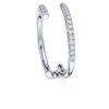 Anel de aliança aberto «Eternity» com diamantes cultivados em laboratório, 0,2 ct no total, forma redonda, ouro branco de 14K Anel de aliança aberto «Eternity» com diamantes cultivados em laboratório, 0,2 ct no total, forma redonda, ouro branco de 14K