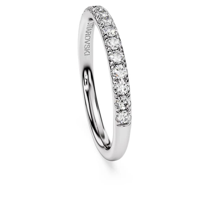 Anel de aliança Eternity com diamantes cultivados em laboratório, 0,4 ct no total, forma redonda, prata esterlina Anel de aliança Eternity com diamantes cultivados em laboratório, 0,4 ct no total, forma redonda, prata esterlina