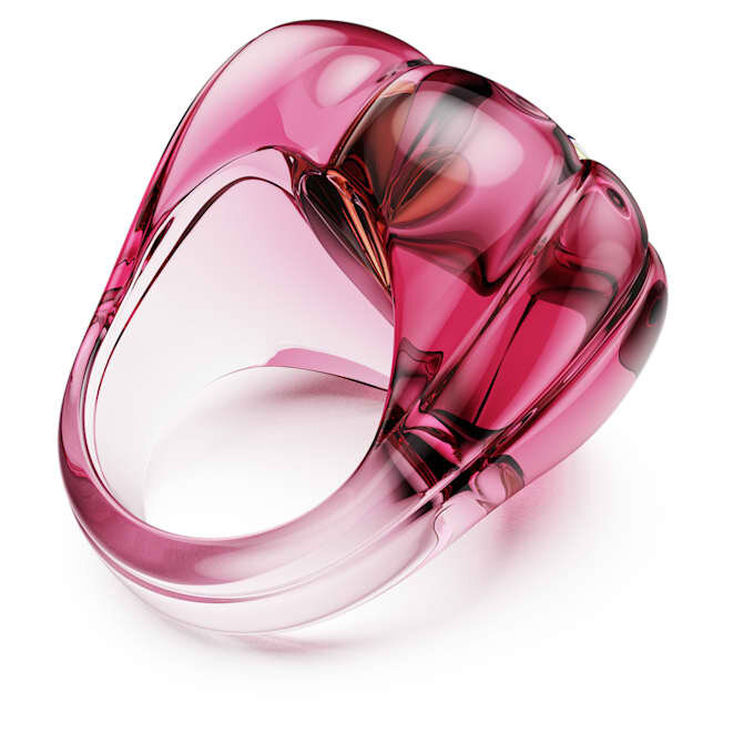 Anel de cocktail Dulcis com corte em coração, pavé, coração, rosa Anel de cocktail Dulcis com corte em coração, pavé, coração, rosa