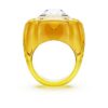 Anel de cocktail Dulcis, corte almofadado, pavé, amarelo Anel de cocktail Dulcis, corte almofadado, pavé, amarelo