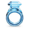 Anel de cocktail Lucent com corte octogonal, azul Anel de cocktail Lucent com corte octogonal, azul