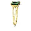 Anel de cocktail Stilla com corte retangular, verde, banhado a dourado Anel de cocktail Stilla com corte retangular, verde, banhado a dourado