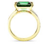 Anel de cocktail Stilla com corte retangular, verde, banhado a dourado Anel de cocktail Stilla com corte retangular, verde, banhado a dourado