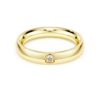 Anel de eternidade com diamantes cultivados em laboratório, 0,05 ct no total, forma redonda, ouro amarelo de 14K Anel de eternidade com diamantes cultivados em laboratório, 0,05 ct no total, forma redonda, ouro amarelo de 14K