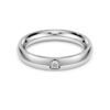 Anel de eternidade com diamantes cultivados em laboratório, 0,05 ct no total, forma redonda, ouro branco de 14K Anel de eternidade com diamantes cultivados em laboratório, 0,05 ct no total, forma redonda, ouro branco de 14K