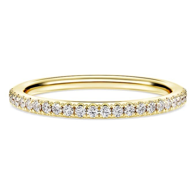 Anel de eternidade com diamantes cultivados em laboratório, 0,2 ct no total, forma redonda, ouro amarelo de 14K Anel de eternidade com diamantes cultivados em laboratório, 0,2 ct no total, forma redonda, ouro amarelo de 14K