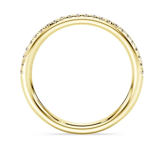 Anel de eternidade com diamantes cultivados em laboratório, 0,2 ct no total, forma redonda, ouro amarelo de 14K Anel de eternidade com diamantes cultivados em laboratório, 0,2 ct no total, forma redonda, ouro amarelo de 14K