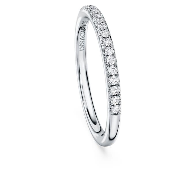 Anel de eternidade com diamantes cultivados em laboratório, 0,2 ct no total, forma redonda, ouro branco de 14K Anel de eternidade com diamantes cultivados em laboratório, 0,2 ct no total, forma redonda, ouro branco de 14K