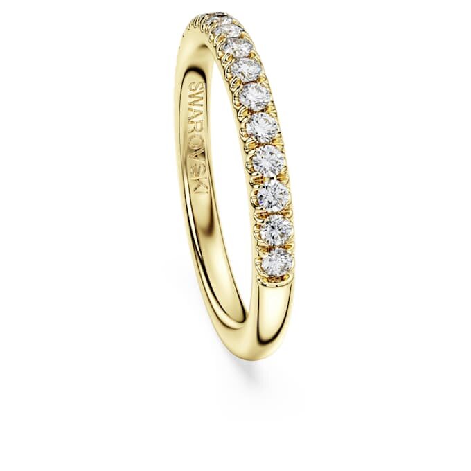 Anel de eternidade com diamantes cultivados em laboratório, 0,4 ct no total, forma redonda, ouro amarelo de 14K Anel de eternidade com diamantes cultivados em laboratório, 0,4 ct no total, forma redonda, ouro amarelo de 14K