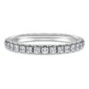 Anel de eternidade com diamantes cultivados em laboratório, 0,4 Ct no total, forma redonda, ouro branco de 14K