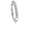 Anel de eternidade com diamantes cultivados em laboratório, 0,4 Ct no total, forma redonda, ouro branco de 14K