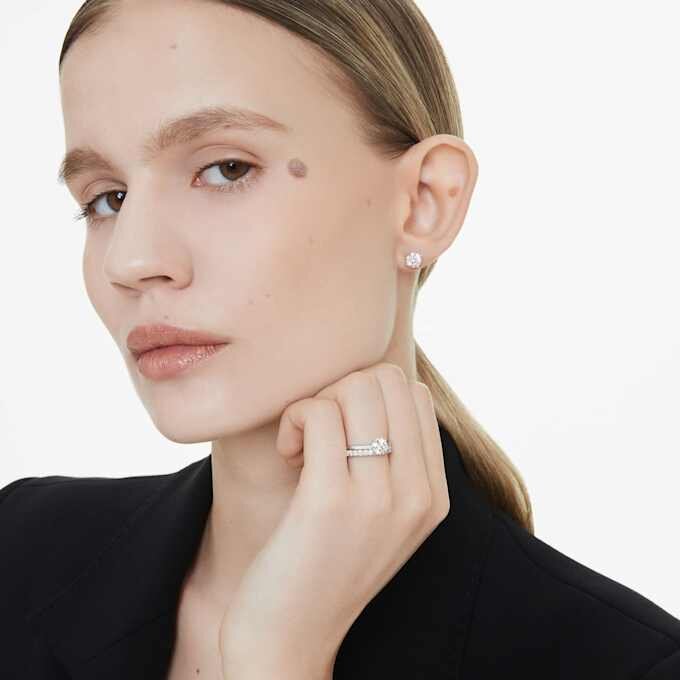Diamantes de laboratório «Eternity», 1 Ct Tw, forma redonda, ouro branco de 14K Diamantes de laboratório «Eternity», 1 Ct Tw, forma redonda, ouro branco de 14K
