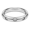 Anel de eternidade com diamantes cultivados em laboratório, 0,5 ct no total, forma redonda, ouro branco de 14K