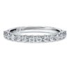 Anel de eternidade com diamantes cultivados em laboratório, 0,5 ct no total, forma redonda, ouro branco de 14K Anel de eternidade com diamantes cultivados em laboratório, 0,5 ct no total, forma redonda, ouro branco de 14K