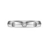 Anel de eternidade com diamantes cultivados em laboratório, 0,5 ct no total, forma redonda, ouro branco de 14K