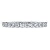Anel de eternidade com diamantes cultivados em laboratório, 0,5 ct no total, forma redonda, ouro branco de 14K Anel de eternidade com diamantes cultivados em laboratório, 0,5 ct no total, forma redonda, ouro branco de 14K