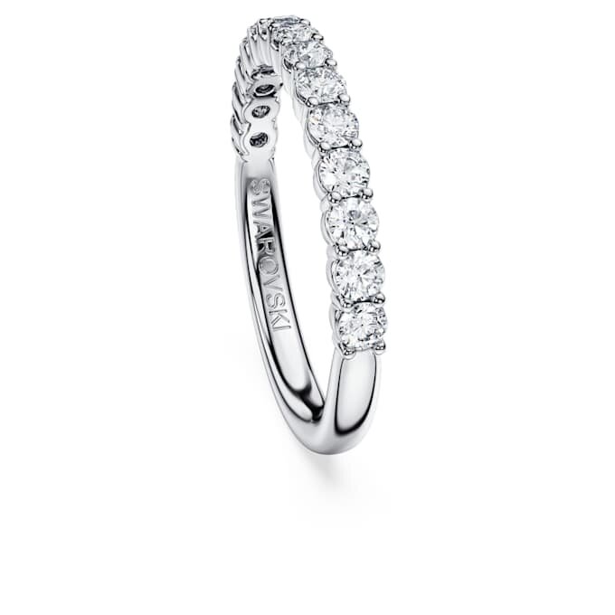 Anel de eternidade com diamantes cultivados em laboratório, 0,5 ct no total, forma redonda, ouro branco de 14K Anel de eternidade com diamantes cultivados em laboratório, 0,5 ct no total, forma redonda, ouro branco de 14K