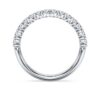 Anel de eternidade com diamantes cultivados em laboratório, 0,5 ct no total, forma redonda, ouro branco de 14K Anel de eternidade com diamantes cultivados em laboratório, 0,5 ct no total, forma redonda, ouro branco de 14K