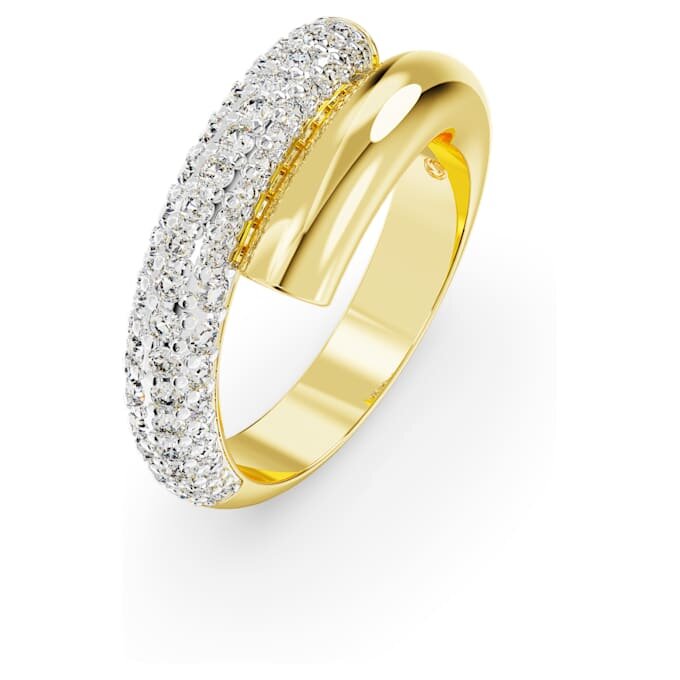 Anel Dextera Branco, banhado a ouro Anel Dextera Branco, banhado a ouro