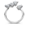 Anel Galaxy Bypass com diamantes cultivados em laboratório, 1,25 ct no total, formas variadas, ouro branco de 14K