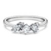 Anel Galaxy com diamantes cultivados em laboratório, 0,43 ct no total, formas variadas, prata esterlina Anel Galaxy com diamantes cultivados em laboratório, 0,43 ct no total, formas variadas, prata esterlina