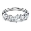 Anel Galaxy com diamantes cultivados em laboratório, 1 Ct Tw, formas variadas, ouro branco de 14K Anel Galaxy com diamantes cultivados em laboratório, 1 Ct Tw, formas variadas, ouro branco de 14K