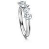 Anel Galaxy com diamantes cultivados em laboratório, 1 Ct Tw, formas variadas, ouro branco de 14K Anel Galaxy com diamantes cultivados em laboratório, 1 Ct Tw, formas variadas, ouro branco de 14K
