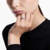 Anel Galaxy com diamantes cultivados em laboratório, 2 Ct Tw, forma redonda, ouro branco de 14K Anel Galaxy com diamantes cultivados em laboratório, 2 Ct Tw, forma redonda, ouro branco de 14K