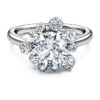 Anel Galaxy com diamantes cultivados em laboratório, 2 Ct Tw, forma redonda, ouro branco de 14K Anel Galaxy com diamantes cultivados em laboratório, 2 Ct Tw, forma redonda, ouro branco de 14K