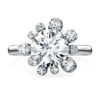 Anel Galaxy com diamantes cultivados em laboratório, 2 Ct Tw, forma redonda, ouro branco de 14K Anel Galaxy com diamantes cultivados em laboratório, 2 Ct Tw, forma redonda, ouro branco de 14K