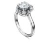 Anel Galaxy com diamantes cultivados em laboratório, 2 Ct Tw, forma redonda, ouro branco de 14K Anel Galaxy com diamantes cultivados em laboratório, 2 Ct Tw, forma redonda, ouro branco de 14K