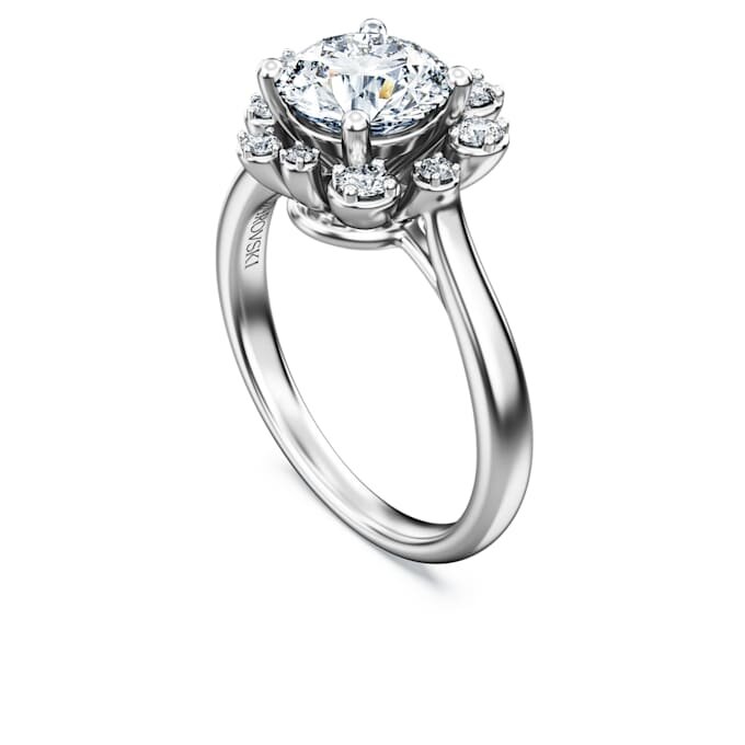 Anel Galaxy com diamantes cultivados em laboratório, 2 Ct Tw, forma redonda, ouro branco de 14K Anel Galaxy com diamantes cultivados em laboratório, 2 Ct Tw, forma redonda, ouro branco de 14K