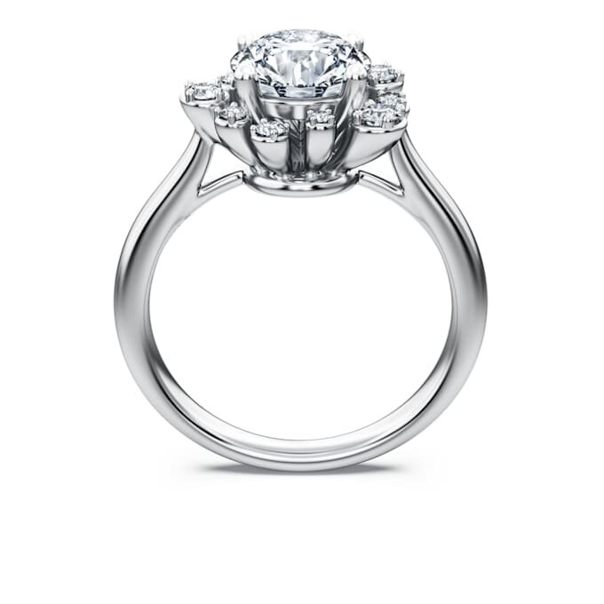 Anel Galaxy com diamantes cultivados em laboratório, 2 Ct Tw, forma redonda, ouro branco de 14K Anel Galaxy com diamantes cultivados em laboratório, 2 Ct Tw, forma redonda, ouro branco de 14K