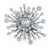 Anel Galaxy com diamantes cultivados em laboratório, 9,5 Ct no total, formas variadas, ouro branco de 18K Anel Galaxy com diamantes cultivados em laboratório, 9,5 Ct no total, formas variadas, ouro branco de 18K