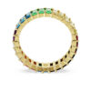 Anel Matrix com corte baguete, multicolorido, banhado a dourado Anel Matrix com corte baguete, multicolorido, banhado a dourado