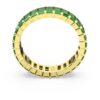 Anel Matrix com corte baguete, verde, banhado a ouro Anel Matrix com corte baguete, verde, banhado a ouro